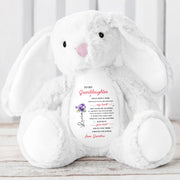 To My Granddaughter, Once Upon A Time, Bunny And Flowers - Personalized Stuffed Bunny - GDT108_BUN