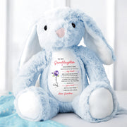 To My Granddaughter, Once Upon A Time, Bunny And Flowers - Personalized Stuffed Bunny - GDT108_BUN