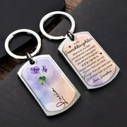 Straighten Your Crown Inspirational Quote With Flowers - Personalized Custom Keychain - GDT217_KCH