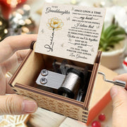 To My Granddaughter, Once Upon A Time, Flower And Butterflies - Custom Music Box With "You Are My Sunshine" Tune - GDT389_MZB