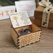 To My Granddaughter, Once Upon A Time, Flower And Butterflies - Custom Music Box With "You Are My Sunshine" Tune - GDT389_MZB