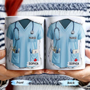 Celebrate Your Favorite Nurse, Nurse Uniform And Medical Tools - Personalized Custom Coffee Mug - GRAD283_MG