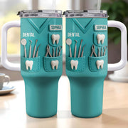 Celebrate Your Passion For Dentistry With Essential Tools - Personalized 40oz Tumbler With Straw - GRAD307_TBS