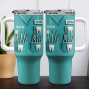 Celebrate Your Passion For Dentistry With Essential Tools - Personalized 40oz Tumbler With Straw - GRAD307_TBS