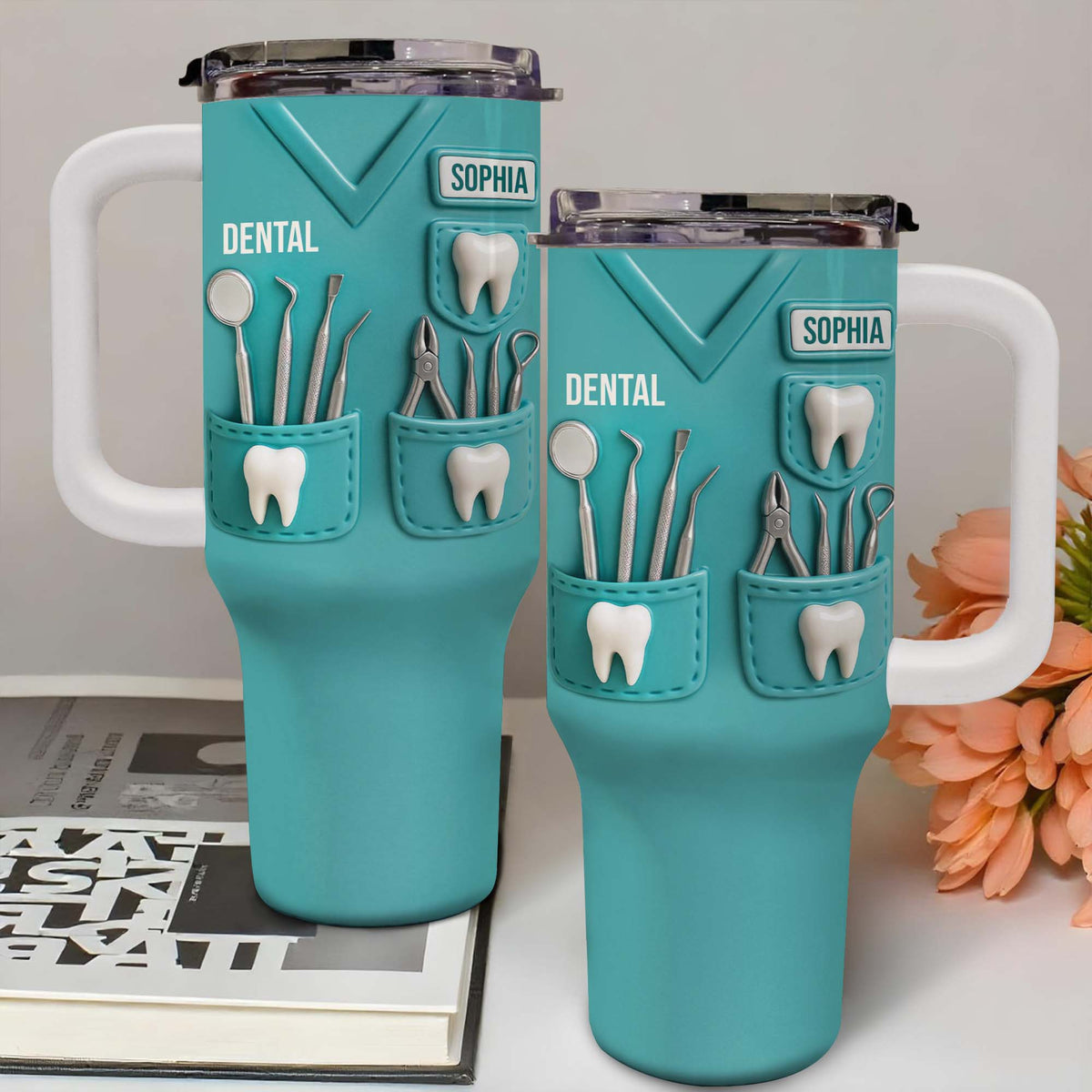 Celebrate Your Passion For Dentistry With Essential Tools - Personalized 40oz Tumbler With Straw - GRAD307_TBS