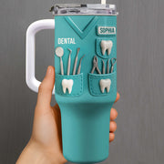 Celebrate Your Passion For Dentistry With Essential Tools - Personalized 40oz Tumbler With Straw - GRAD307_TBS