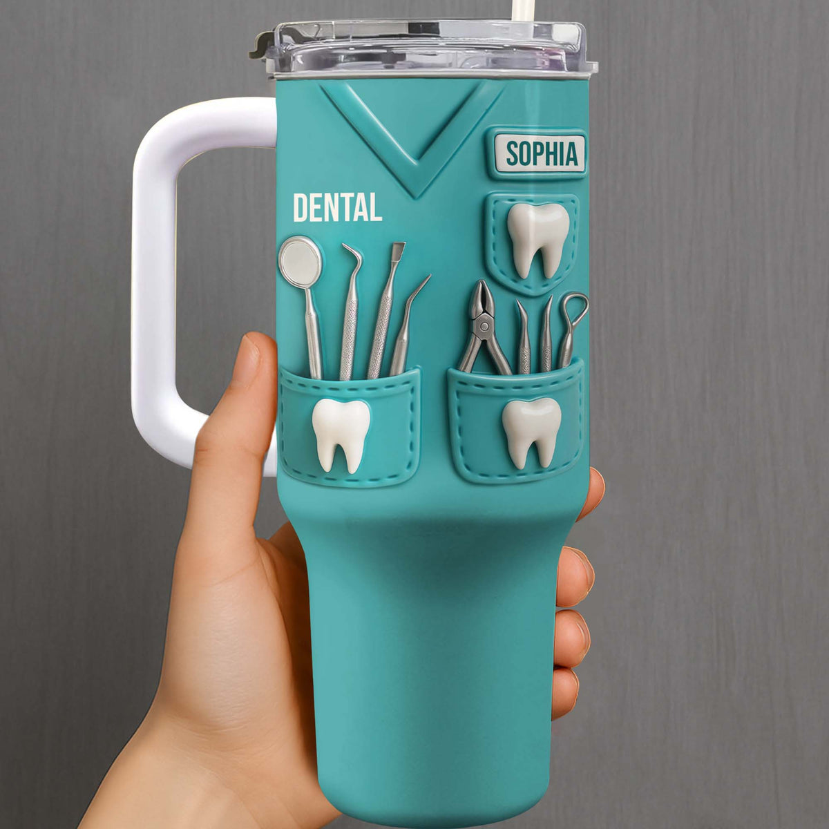 Celebrate Your Passion For Dentistry With Essential Tools - Personalized 40oz Tumbler With Straw - GRAD307_TBS