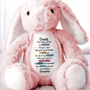 This Bunny Carries My Promise, Love You Forever - Personalized Stuffed Bunny - GRK078_BUN