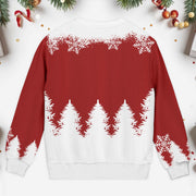 My Favorite People Call Me Grandma, Snowman and Snowflakes Design - Personalized Custom Ugly Sweatshirt, Unisex Wool Jumper  - GRM096_TWS