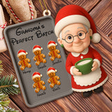 Celebrate Festive Season With Grandma And Gingerbread Cookies - Personalized Custom Wood Ornament, Custom Shaped - GRM104_WDO