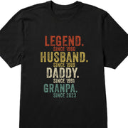 Legend, Husband, Daddy, Granpa Custom Unisex T-shirt - Personalized Custom Unisex T-shirt, Hoodie - GRP010_BBAS