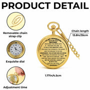 To My Grandson, Watching You Grow, Love From Grandma - Personalized Custom Pocket Watch - GSN002_GWATCH