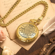 To My Grandson, Watching You Grow, Love From Grandma - Personalized Custom Pocket Watch - GSN002_GWATCH