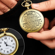 To My Grandson, Watching You Grow, Love From Grandma - Personalized Custom Pocket Watch - GSN002_GWATCH