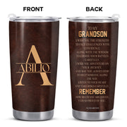 Wish You Strength and Wisdom Custom Tumbler - Personalized Custom Stainless Steel Tumbler 20oz 30oz - GSN006_TB