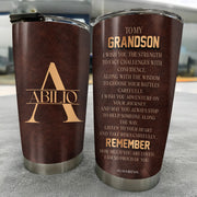 Wish You Strength and Wisdom Custom Tumbler - Personalized Custom Stainless Steel Tumbler 20oz 30oz - GSN006_TB