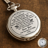 To My Beloved, Love You For The Rest Of Mine - Personalized Silver Plated Pocket Watch - GSN016_SWATCH