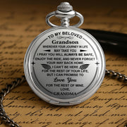 To My Beloved, Love You For The Rest Of Mine - Personalized Silver Plated Pocket Watch - GSN016_SWATCH