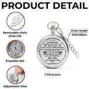 To My Beloved, Love You For The Rest Of Mine - Personalized Silver Plated Pocket Watch - GSN016_SWATCH