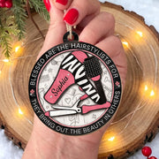 Blessed Are The Hairstylists With Hair Dryer And Salon Tools Design - Personalized Custom Wood Ornament, Custom Shaped - HAIR167_WDO