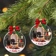 Good Hair Day Everyday With Salon Chair And Hairdresser Tools - Personalized Custom Acrylic Ornament, Christmas Gift - HAIR172_ACO