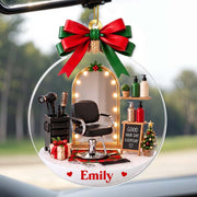 Good Hair Day Everyday With Salon Chair And Hairdresser Tools - Personalized Custom Acrylic Ornament, Christmas Gift - HAIR172_ACO