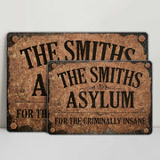 For The Criminally Insane Vintage Sign - Personalized Metal Sign - HALW016_MSIGN