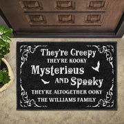 Creepy Kooky Mysterious Spooky Halloween Doormat - Personalized Custom Doormat - HALW026_DRM