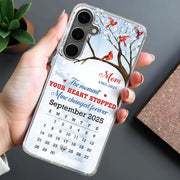 The Moment Your Heart Stopped, Memorial Cardinal Design - Personalized Clear Phone Case - HME341_PHC