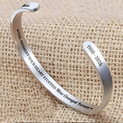 The Moment Your Heart Stopped Mine Changed Forever Bracelet Cuff - Personalized Custom Bracelet Cuff - HME372_BCUF