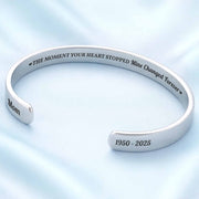 The Moment Your Heart Stopped Mine Changed Forever Bracelet Cuff - Personalized Custom Bracelet Cuff - HME372_BCUF