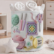 Yarn Love Crochet Hooks And Yarn Balls Organizing Basket - Personalized Basket - HOB007_BASK