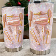 Hair Stylist Life Is Beautiful With Hair Dryer And Tools - Personalized Custom Stainless Steel Tumbler 20oz 30oz - HOB119_TB