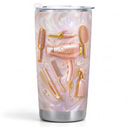 Hair Stylist Life Is Beautiful With Hair Dryer And Tools - Personalized Custom Stainless Steel Tumbler 20oz 30oz - HOB119_TB