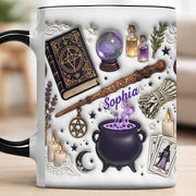 Embrace Your Inner Magic Cauldron And Witchy Essentials - Personalized Custom Accent Mug - HOB141_AMUG