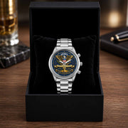 United States Of America Anniversary Eagle And Liberty Bell - Personalized Custom Men's Watch - INDE458_CUMWA