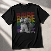 Pride Rainbow Text Custom Photo LGBT Couple - Personalized Custom Unisex T-shirt, Hoodie - LPRIDE009_BBAS