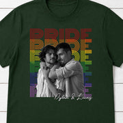 Pride Rainbow Text Custom Photo LGBT Couple - Personalized Custom Unisex T-shirt, Hoodie - LPRIDE009_BBAS