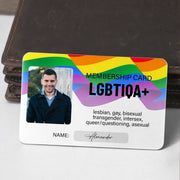 Membership Card LGBTIQA Plus Rainbow Flag Personalized Photo - Personalized Aluminum Wallet Card - LPRIDE010_ALCA