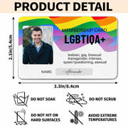 Membership Card LGBTIQA Plus Rainbow Flag Personalized Photo - Personalized Aluminum Wallet Card - LPRIDE010_ALCA