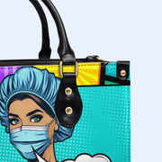 Custom Name And Title "I'm A Mom And..." - Personalized Leather Handbag - MM01
