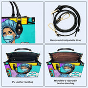Custom Name And Title "I'm A Mom And..." - Personalized Leather Handbag - MM01