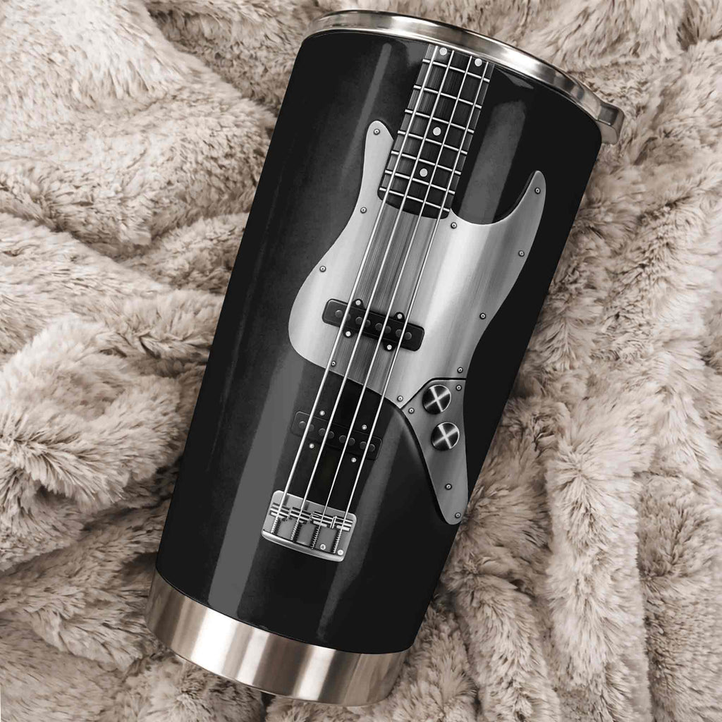 Bassist Nutrition Facts With Bass Guitar Graphic Personalized Custom Name - Personalized Custom Stainless Steel Tumbler 20oz 30oz - MUSIC010_TB