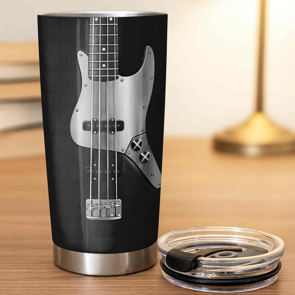 Bassist Nutrition Facts With Bass Guitar Graphic Personalized Custom Name - Personalized Custom Stainless Steel Tumbler 20oz 30oz - MUSIC010_TB