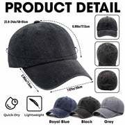 Drummer Personalized Custom Drum Set And Cymbals - Personalized Custom Washed Denim Cap - MUSIC069_WDCAP