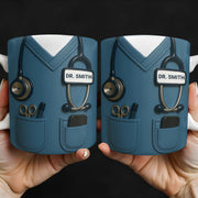 Celebrate Your Favorite Doctor, Stethoscope And Medical Uniform - Personalized Custom Coffee Mug - NUR022_MG