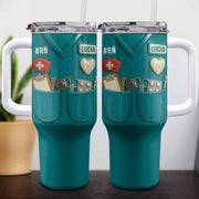 Celebrate Your Favorite Nurse With Nursing Tools - Personalized 40oz Tumbler With Straw - NUR035_TBS