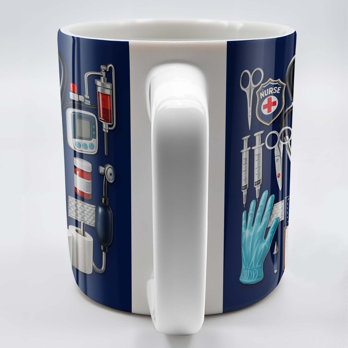 Celebrate Our Everyday Heroes, Nurse-Themed Design - Personalized Custom Coffee Mug - NUR056_MG