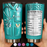 Nutrition Facts For Miracle Worker, Ideal Gift For Nurses - Personalized Custom Stainless Steel Tumbler 20oz 30oz - NUR059_TB