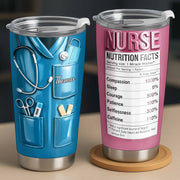 Nutrition Facts For Miracle Worker, Ideal Gift For Nurses - Personalized Custom Stainless Steel Tumbler 20oz 30oz - NUR059_TB